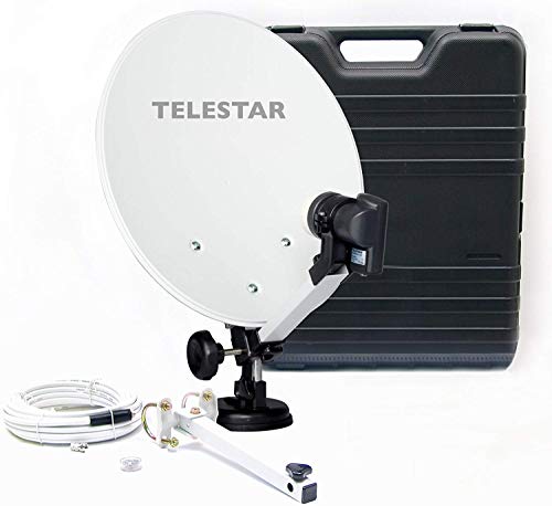 Telestar Camping 35 - Parabólica (diámetro 13.7", LNB, 0.1 dB), color blanco