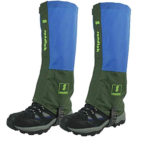 Tentock 1 Par de Polainas de Montañismo a Prueba de Nieve - Polainas para Botas de Caminar Transpirables para Cámping Caminar (Verde)