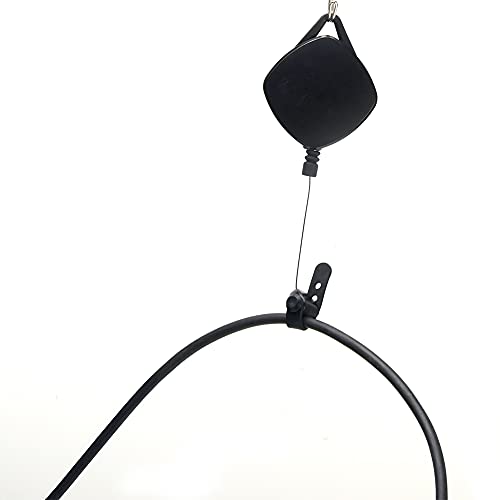 TGUS Gancho de cable VR, gestión de cables de realidad virtual, sistema de polea de suspensión de techo, compatible con PS VR compatible para Oculus Rift S (negro, tamaño: 3 piezas)