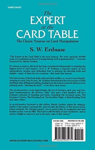 The Expert at the Card Table: Classic Treatise on Card Manipulation (Dover Magic Books)
