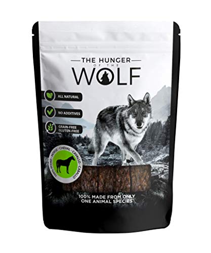 The Hunger of The Wolf - Snack de carne de caballo para perros, 200 g