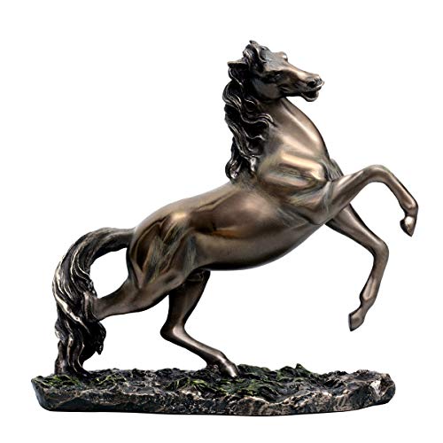 The Indie Quirk - Caballo de resina de poli con patas elevadas para decoración del hogar, para correr, caballo, vastu, pared, altura del caballo, 6 pulgadas
