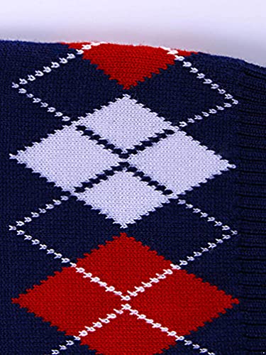 TiaoBug Niños Niñas Jersey de Punto Sin Mangas Chaleco de Punto Cuello en V Suéter Pullover para Niños Niñas Azul Marino 2-3 años