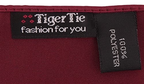 TigerTie - Pañuelo de bolsillo (poliéster, 26 x 26 cm) burdeos Talla única
