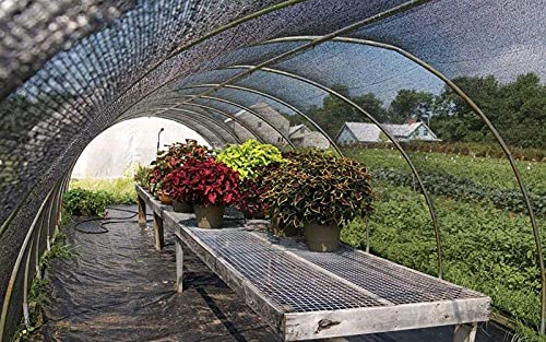 Toldo Vela De SombraRed De Sombra Rectangular Negra Tela De Sombreado Lona De Sombra Reforzar Espesar Anti-Envejecimiento para Plantas Invernaderos Cocheras Borde Sellado con Ojales(Size:1x2m/3.28x6.5