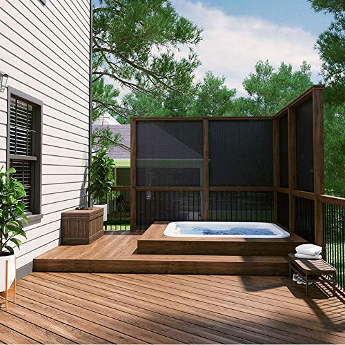 Toldo Vela De SombraRed de Sombra Red De Encriptación Rectangular Engrosada Toldos para Patio Negro Malla de sombreo para Patio Terraza Caseta De Perro Invernadero Y Otras(Size: 6x6m/19.68x19.68ft)