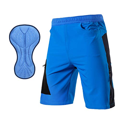TOM SHOO Pantalones Cortos de MTB, Pantalones Cortos de Ciclismo para Hombre con Acolchados en 3D y 21 Bolsillos para Deporte al Aire Libre y Ciclismo