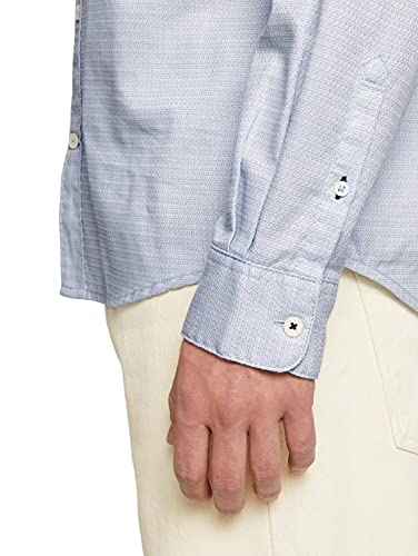 Tom Tailor 1028410 Camisa, 24188 Cloudy Blue White Structure, XXXL para Hombre