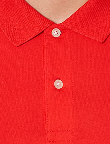 Tommy Hilfiger Clean Jersey Slim Polo Camisa, Daring Scarlet, M para Hombre