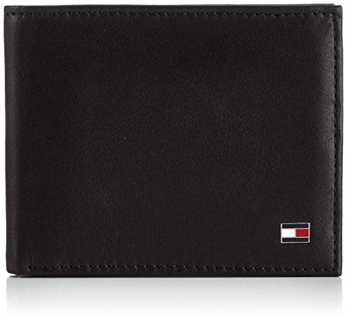 Tommy Hilfiger Eton Mini CC Wallet, Cartera para Hombre, Black 990, 11x9x2 cm (B x H x T)