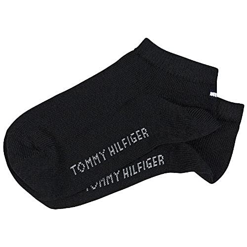 Tommy Hilfiger TH Children Sneaker 2P Calcetines de Ribetes de Punto Elástico, Azul (Midnight Blue), 35-38 EU (Pack de 2) para Niñas