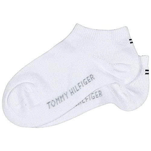 Tommy Hilfiger TH Children Sneaker 2P Calcetines de Ribetes de Punto Elástico, Azul (Midnight Blue), 35-38 EU (Pack de 2) para Niñas