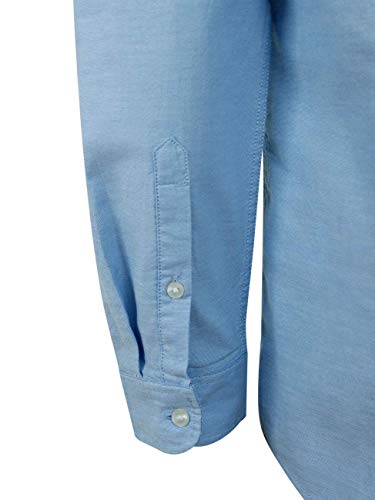 Tommy Hilfiger TJM Slim Stretch Oxford Shirt Camisa, Azul (Perfume Blue), M para Hombre