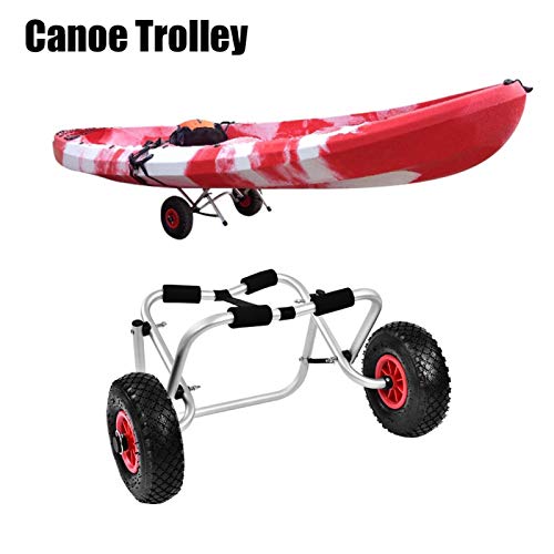 TONGYI Carrito para Kayak Carrito para Transporte de canoas, Rueda de aleación de Aluminio Carrito Carrito para Transporte de Botes Carrito para Transporte con neumáticos NO-Flat sin Aire Ruedas