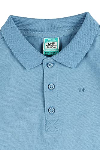 Top Top COCODROLO Camisa de Polo, Azul, 12-18 Unisex bebé