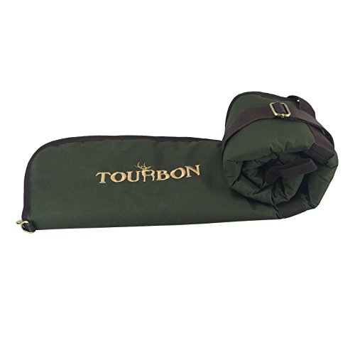 Tourbon Caza Escopeta Gun Rifle Bolsa de almacenamiento con correa de hombro ajustable - Verde con Brown Trim (escopeta)