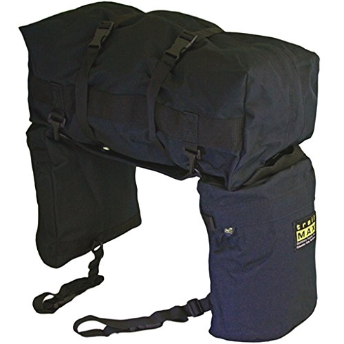 Trailmax Junior - Set de alforjas con bolsa para borrén trasero - Equipaje para silla vaquera de cowboy - Negro