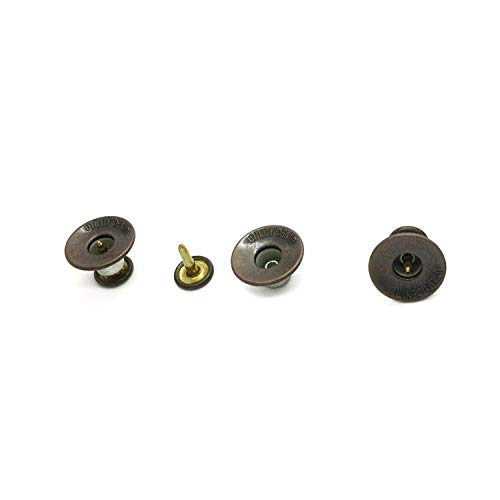 Trimming Shop Bronce Oscuro 17mm Latón Vaqueros Botón Tachuela Cierres con Espalda Pin para Ropa Reparando, Vaqueros, Chaquetas - Bronce Oscuro, 17mm