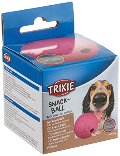Trixie, Pelota Snack de caucho natural para perros, 6 cm