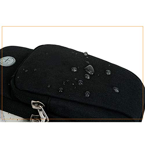 TZTED Bolsa de Brazo para Equipo de Gimnasio al Aire Libre, para IR a Medio Galope Banda de Ejercicio Correa de Fitness Banda de Brazo 5.2 Pulgadas o Menos,Black,M