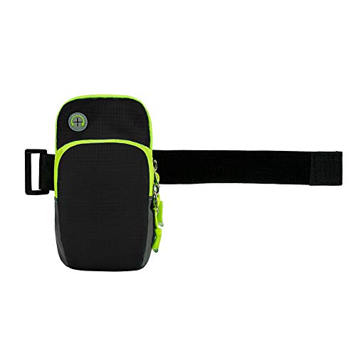 TZTED Bolsa de Brazo para Equipo de Gimnasio al Aire Libre, para IR a Medio Galope Banda de Ejercicio Correa de Fitness Banda de Brazo 5.2 Pulgadas o Menos,Black,M