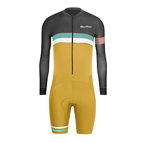 UGLY FROG Bike Wear De Manga Larga Maillot Ciclismo Monos Hombre Equipos Una Gran Cantidad De Colores Skinsuit with Gel Pad Equipo Deportivo SKL04