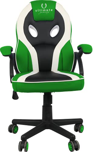 Ultimate Gaming HPAINF0102 Silla Gaming, Madera, Verde y Blanco, pequeño
