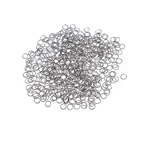 ULTNICE 500 anillos salto abiertos resultados del conector para la fabricación de joyas (plata)