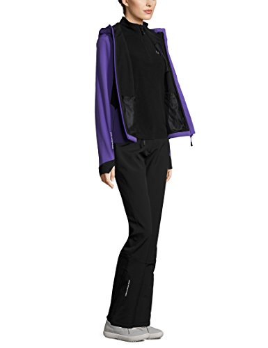 Ultrasport Advanced Chaqueta softshell para mujer Bibi, chaqueta funcional moderna de dos colores, chaqueta outdoor, Púrpura/Negro, M