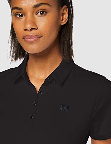 Under Armour Zinger Short Sleeve Camisa Polo, Mujer, Negro, XL