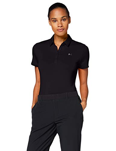 Under Armour Zinger Short Sleeve Camisa Polo, Mujer, Negro, XL