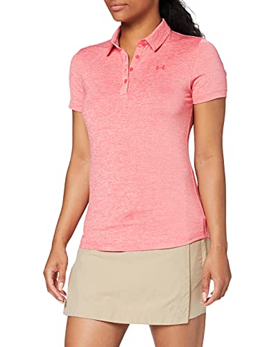 Under Armour Zinger Short Sleeve Polo Camisa Polo de Golf, Mujer, Rosa, SM