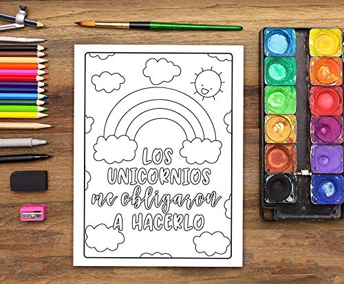 Unicornios: Libro de colorear para niños: 4-9 años: Un bonito cuaderno de actividades para niños y niñas