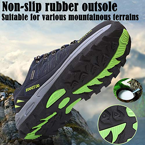 Unitysow Zapatillas de Senderismo Hombres Al Aire Libre Zapatillas de Trekking Impermeables Zapatillas de Montaña Botas de Senderismo Antideslizantes Camping Escalada Sneakers,Gris Claro,EU36