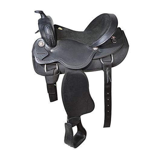 Upgrade Horse Saddle, Caballo con Pura Piel De Vaca, Juego Completo De Silla Western Western, Diseñado Ergonómicamente para Permitirle Montar Cómodamente Y Reducir La Fatiga