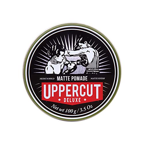 Uppercut Deluxe Matte Pomade Hair Styling Product For Men With A Medium Hold, No Shine Water Based Matte Hair Styling Product Easy Wash Out, No Residue 100g