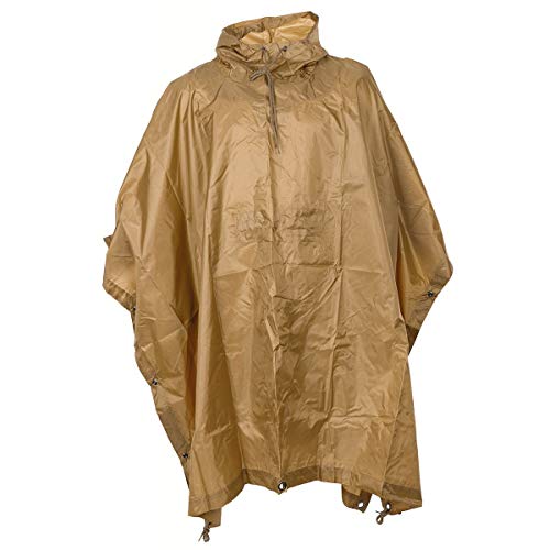 US Poncho, Rip Stop, frasco cerrado, 144 x 223 cm Coyote Tan Gr.