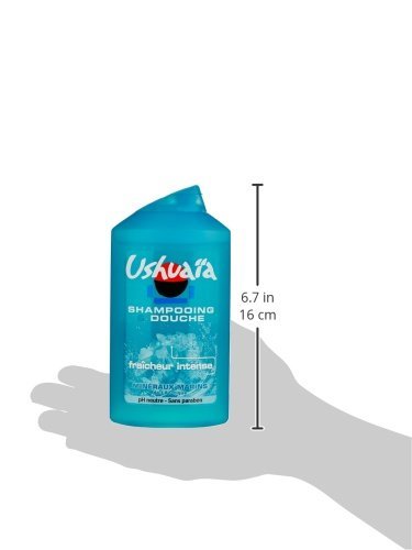 Ushuaïa - Champú y gel de ducha para hombre, frescor intenso, minerales marinos del Ártico, 250 ml