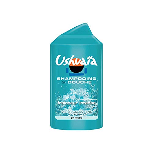 Ushuaïa - Champú y gel de ducha para hombre, frescor intenso, minerales marinos del Ártico, 250 ml
