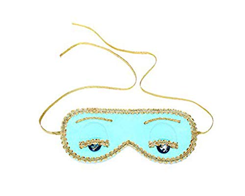 Utopiat máscara para los Ojos de Seda Turquesa Azul Mujer Inspirada en el Estilo de Audrey Hepburn (con Caja de Regalo)
