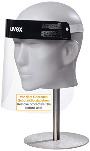 uvex 9710 Visera Protectora para la Cara - Mascara Protectora Facial - Desechable - Transparente - para Hombres y Mujeres