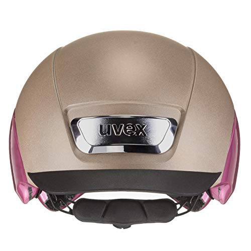 Uvex elexxion Pro ltd Casco de equitación, Adultos Unisex, Champagner Mat-Pink Shiny, 55-56 cm