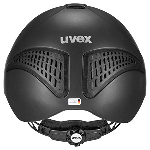 Uvex exxential II Casco de equitación, Adultos Unisex, Black Mat, 57-59 cm