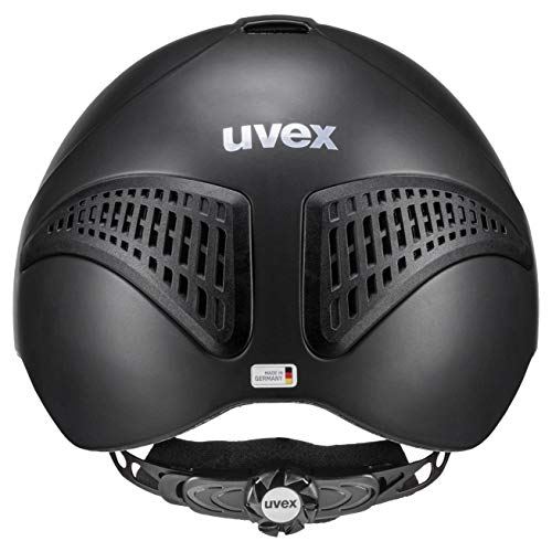 Uvex exxential II Glamour Casco de equitación, Adultos Unisex, Black Mat, 57-59 cm