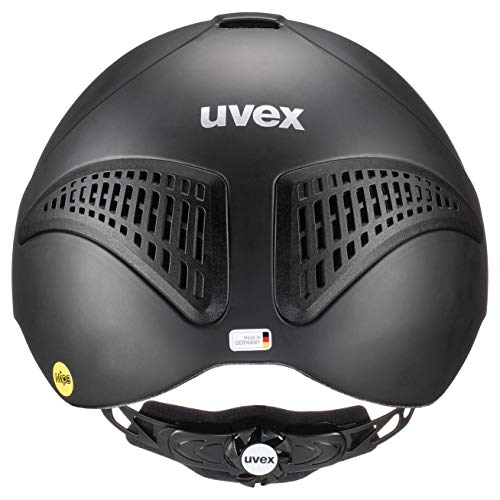Uvex exxential II MIPS Casco de equitación, Adultos Unisex, Black Mat, 55-57 cm