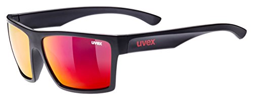 Uvex LGL 29 Gafas de Ciclismo, Unisex Adulto, Negro/Rojo, Talla Única