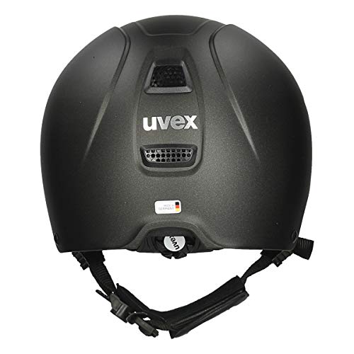 Uvex perfexxion II Glamour Casco de equitación, Adultos Unisex, Black Mat, 55-58 cm