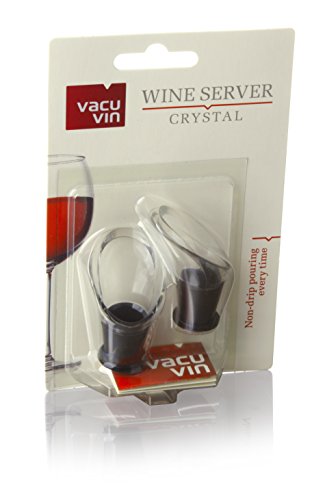 Vacu Vin Escanciador de Vino antigoteo, Set 2 Unidades, Acero Inoxidable, Negro, 6x3.6x3.1 cm