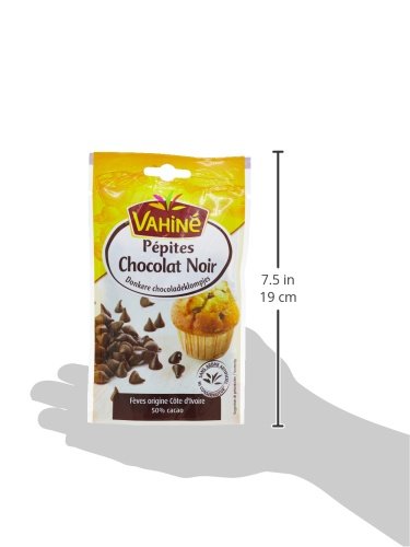 VAHINÉ - Pastelería - Perlitas de Chocolate - Chocolate Negro - Origen Costa de Marfil - Para Pasteles y Postres - 100g
