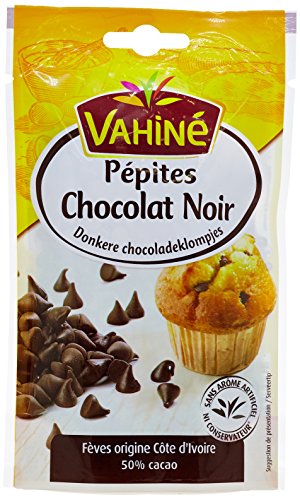 VAHINÉ - Pastelería - Perlitas de Chocolate - Chocolate Negro - Origen Costa de Marfil - Para Pasteles y Postres - 100g